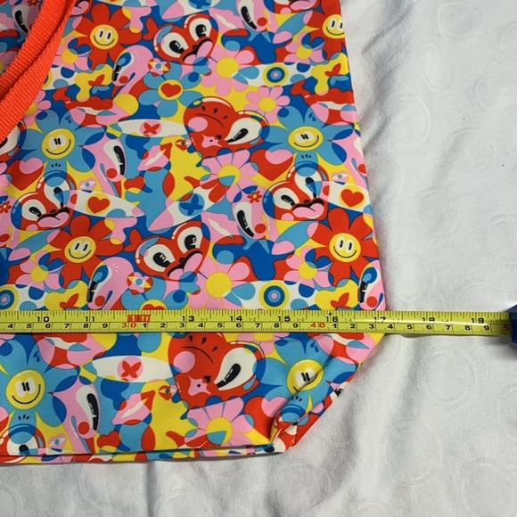 Estée Lauder Recycled Tote Bag Hearts Daiseys Smiles Gusseted Bottom Reusable - Picture 5 of 8